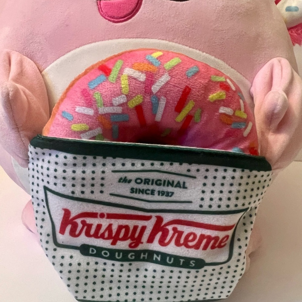Squishmallows Krispy Kreme Donut Axolotl 14-inch Plush Pink Soft Stuffed Animal - Picture 2 of 9